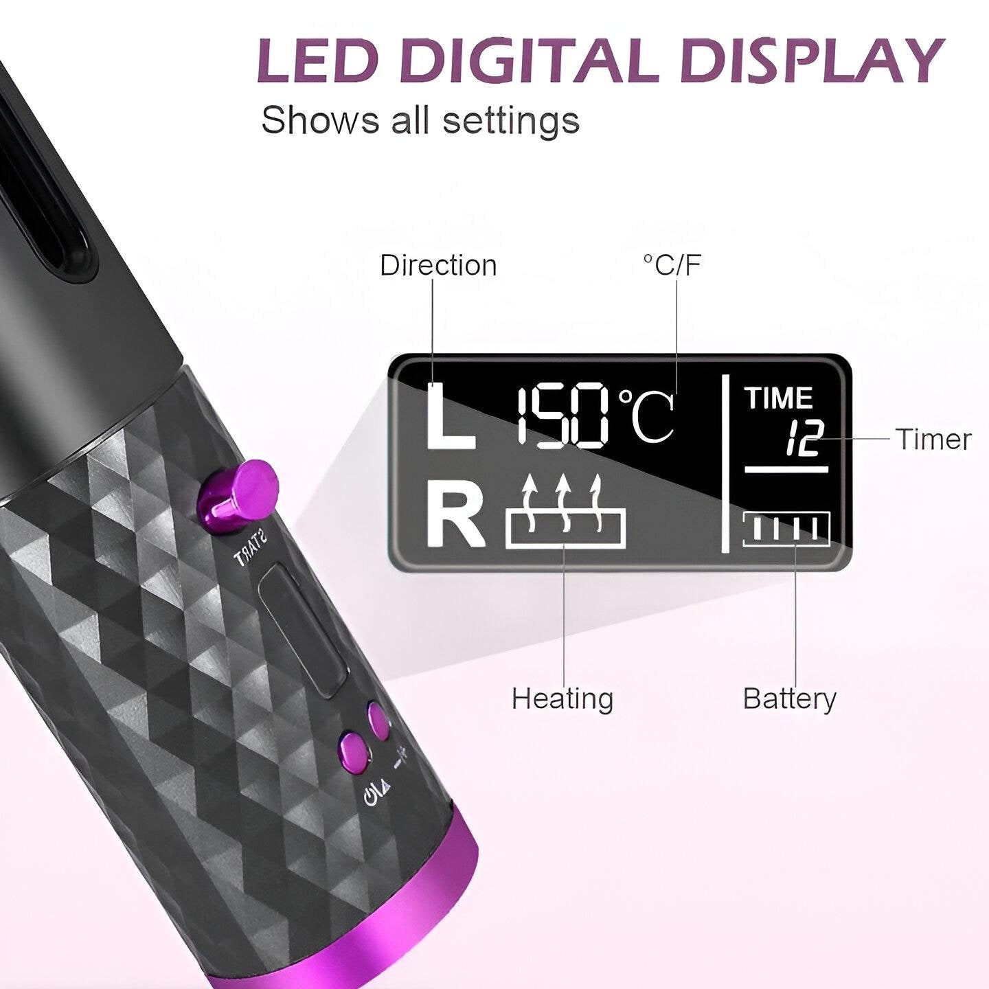 Automatic Wireless Hair Curler USB Rechargeable