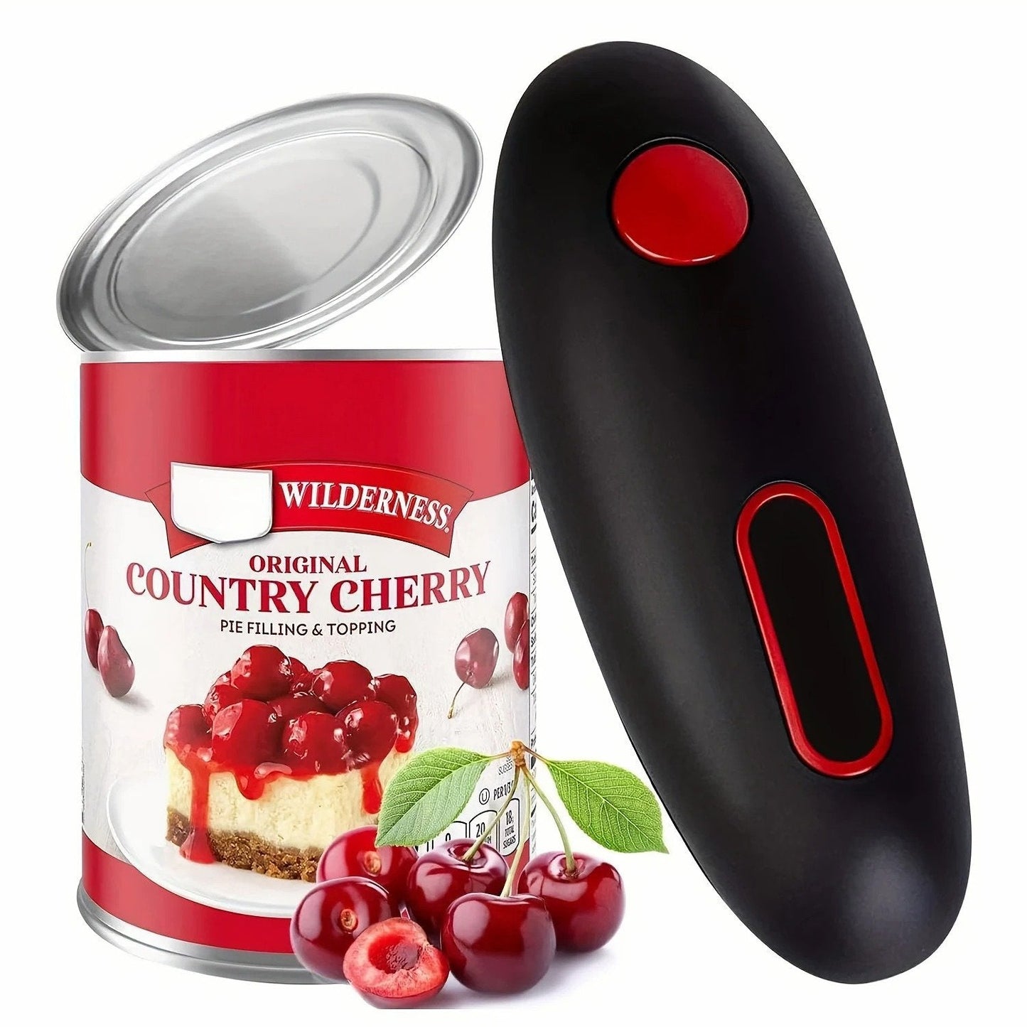 Automatic Electric Jar and Can Opener with Touch Operation and Safe Edges