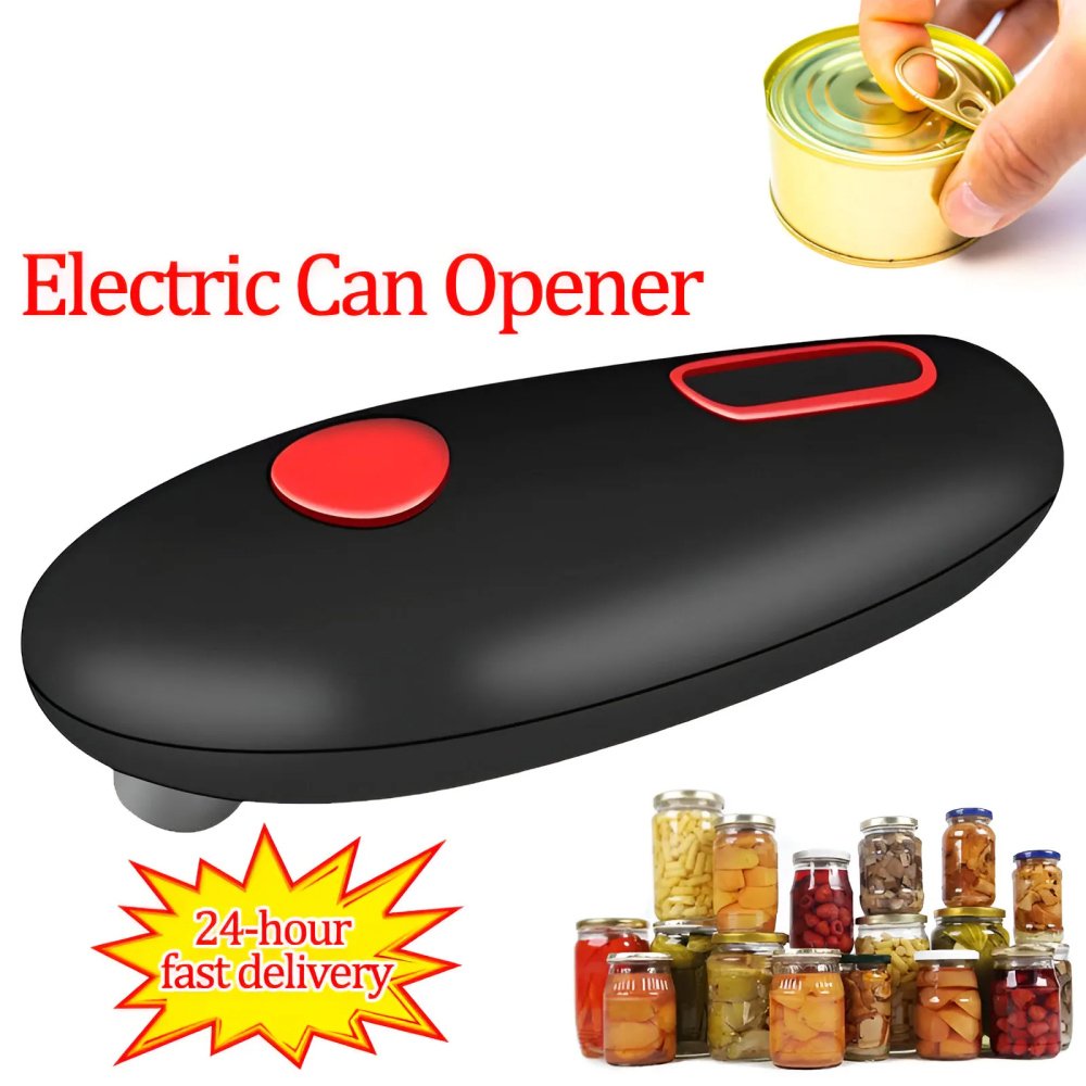 Automatic Electric Jar and Can Opener with Touch Operation and Safe Edges